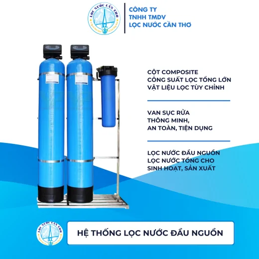Hệ thống lọc tổng lọc nước đầu nguồn 2 cột Composite 1054 (Tự động) 