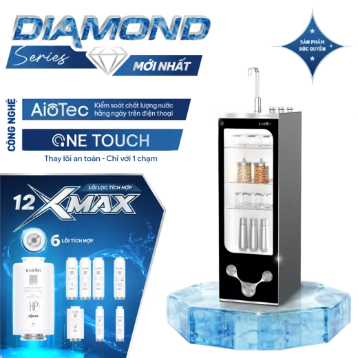 Máy lọc nước nóng lạnh Karofi Diamond S68E